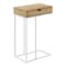 Monarch Specialties Side Table, 15.75 W, 24 H, Particle Board, Metal, Natural I 3775 - alternate 1